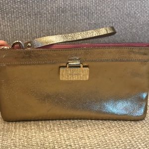 Kate Spade Gold Wristlet